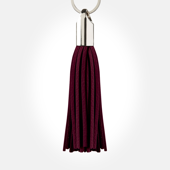 Pompon à frange en cuir véritable