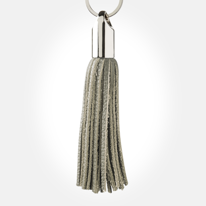 Pompon à frange en cuir véritable