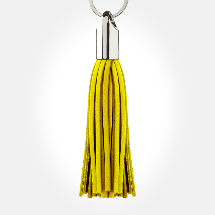 Pompon à frange en cuir véritable