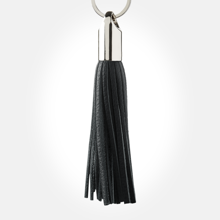 Pompon à frange en cuir véritable
