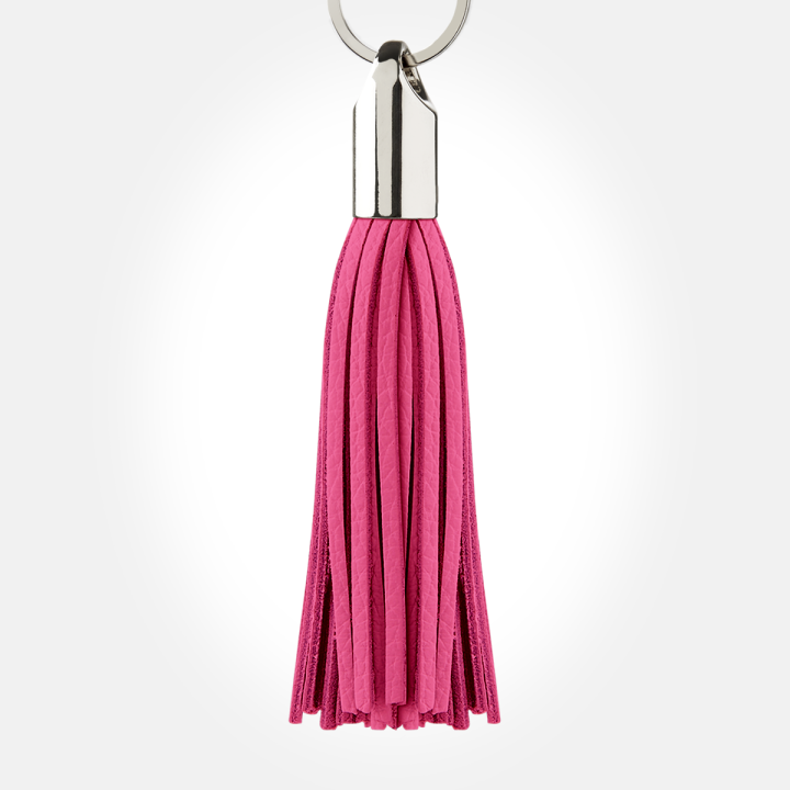 Pompon à frange en cuir véritable
