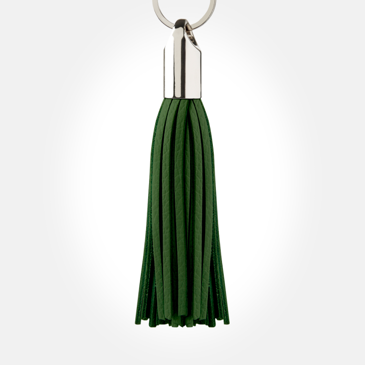 Pompon à frange en cuir véritable